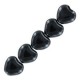 Czech Hearts beads 6mm Jet 23980